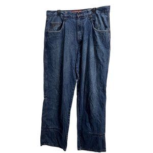 Karl Kani Original Relaxed Fit Blue Denim Jeans Tupac Baggy 90's W38 L33 Mens Ca